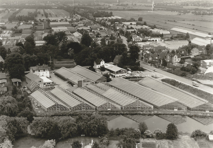 Historisches Luftbild des Firmengeländes von Gebr. Heitmann